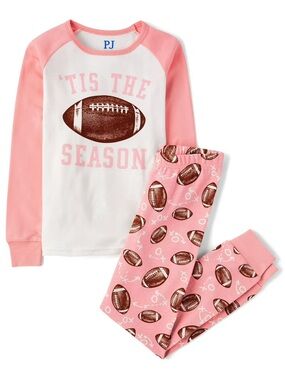 PJ Place Football Pajamas Set Adult Medium 'Tis The Season